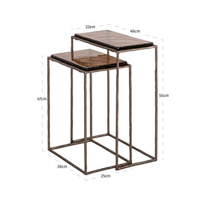 End table Villano bronze (Set of 2) - Canwell Interiors Limited - Richmond