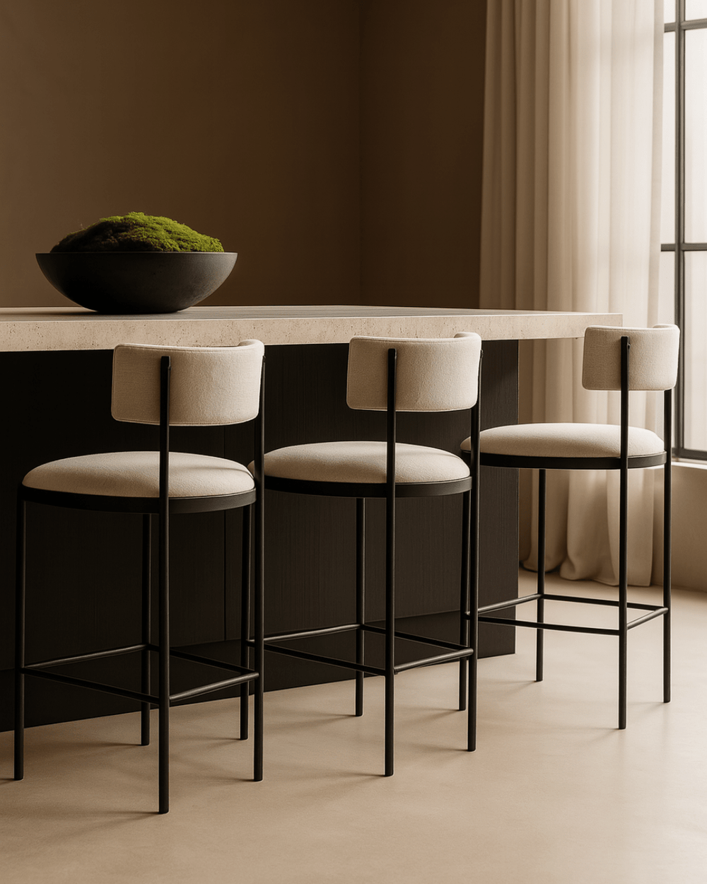 Envie I Counter Stool - Giselle Grey Beige - XShowhome Limited - Tommy Franks