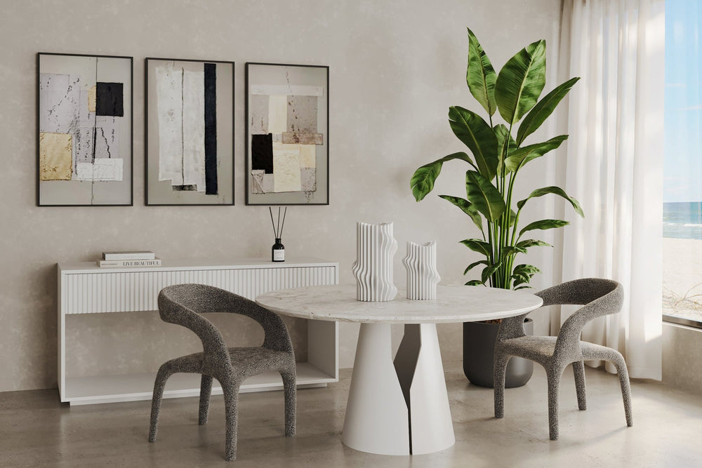 Escada Dining Chair - Chex Bouclé Charcoal - XShowhome Limited - Tommy Franks