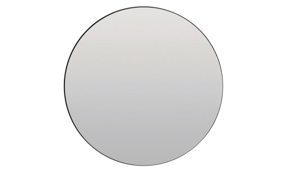 ESPEJO Mirror — Ø96 Cm Clear Glass & Black - Canwell Interiors Limited - Light & Living