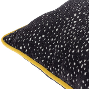 Estelle 45x45 Feather Filled Cushion Black & Gold - Canwell Interiors Limited - Riva