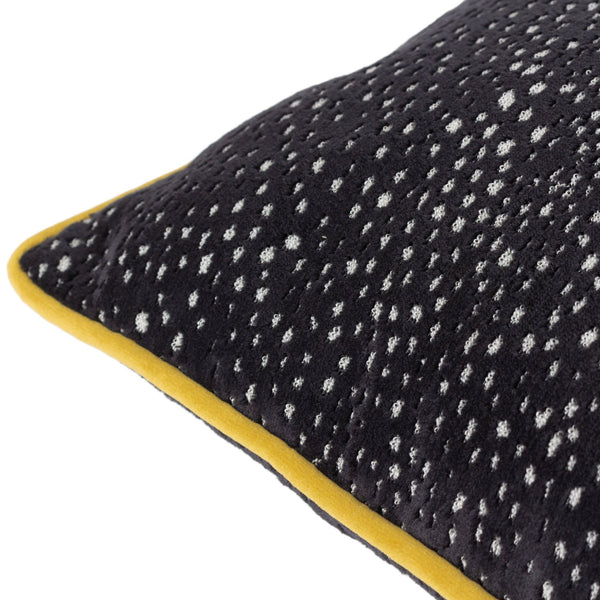 Estelle 45x45 Feather Filled Cushion Black & Gold - Canwell Interiors Limited - Riva