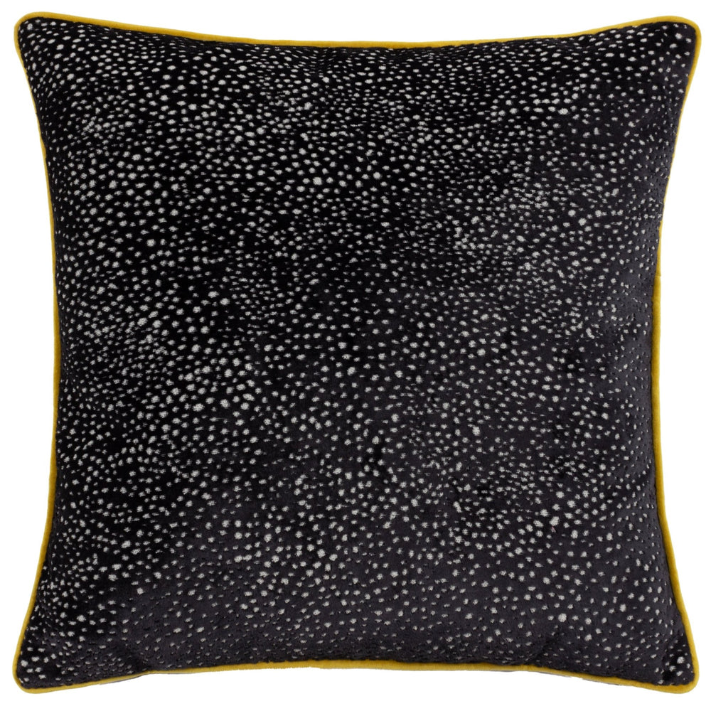 Estelle 45x45 Feather Filled Cushion Black & Gold - Canwell Interiors Limited - Riva