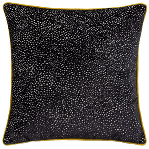 Estelle 45x45 Feather Filled Cushion Black & Gold - Canwell Interiors Limited - Riva