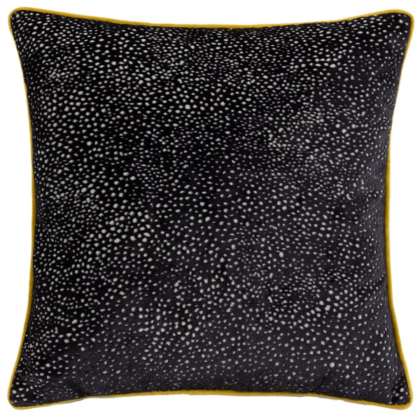 Estelle 45x45 Feather Filled Cushion Black & Gold - Canwell Interiors Limited - Riva