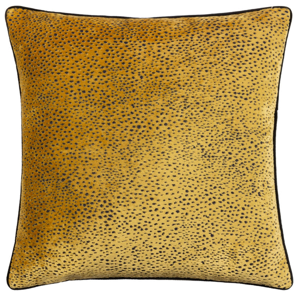 Estelle 45x45 Feather Filled Cushion Gold/black - Canwell Interiors Limited - Riva