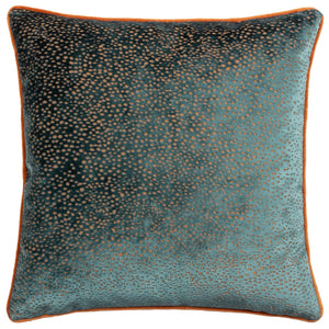 Estelle 45x45 Feather Filled Cushion Teal/Rust - XShowhome Limited - Riva