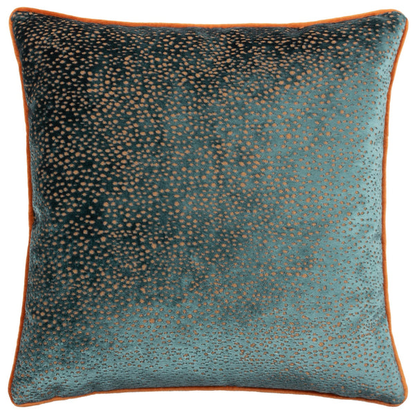 Estelle 45x45 Feather Filled Cushion Teal/Rust - XShowhome Limited - Riva