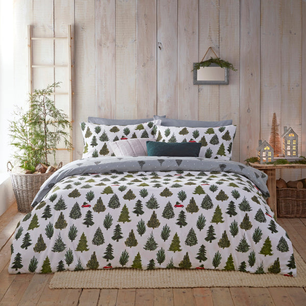 Evergreen King Size Duvet Set Pine Green - Canwell Interiors Limited - Riva