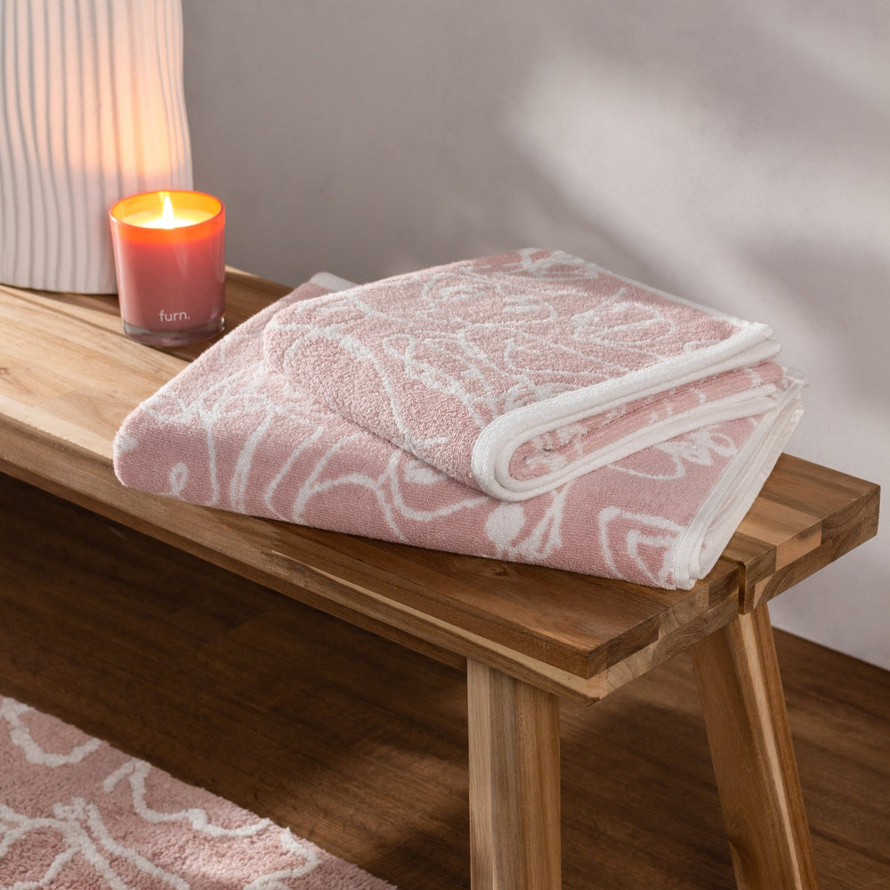 Everybody Jacquard Hand Towel Blush - Canwell Interiors Limited - Riva
