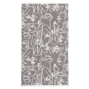 Everybody Jacquard Hand Towel Grey - Canwell Interiors Limited - Riva