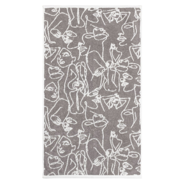 Everybody Jacquard Hand Towel Grey - Canwell Interiors Limited - Riva