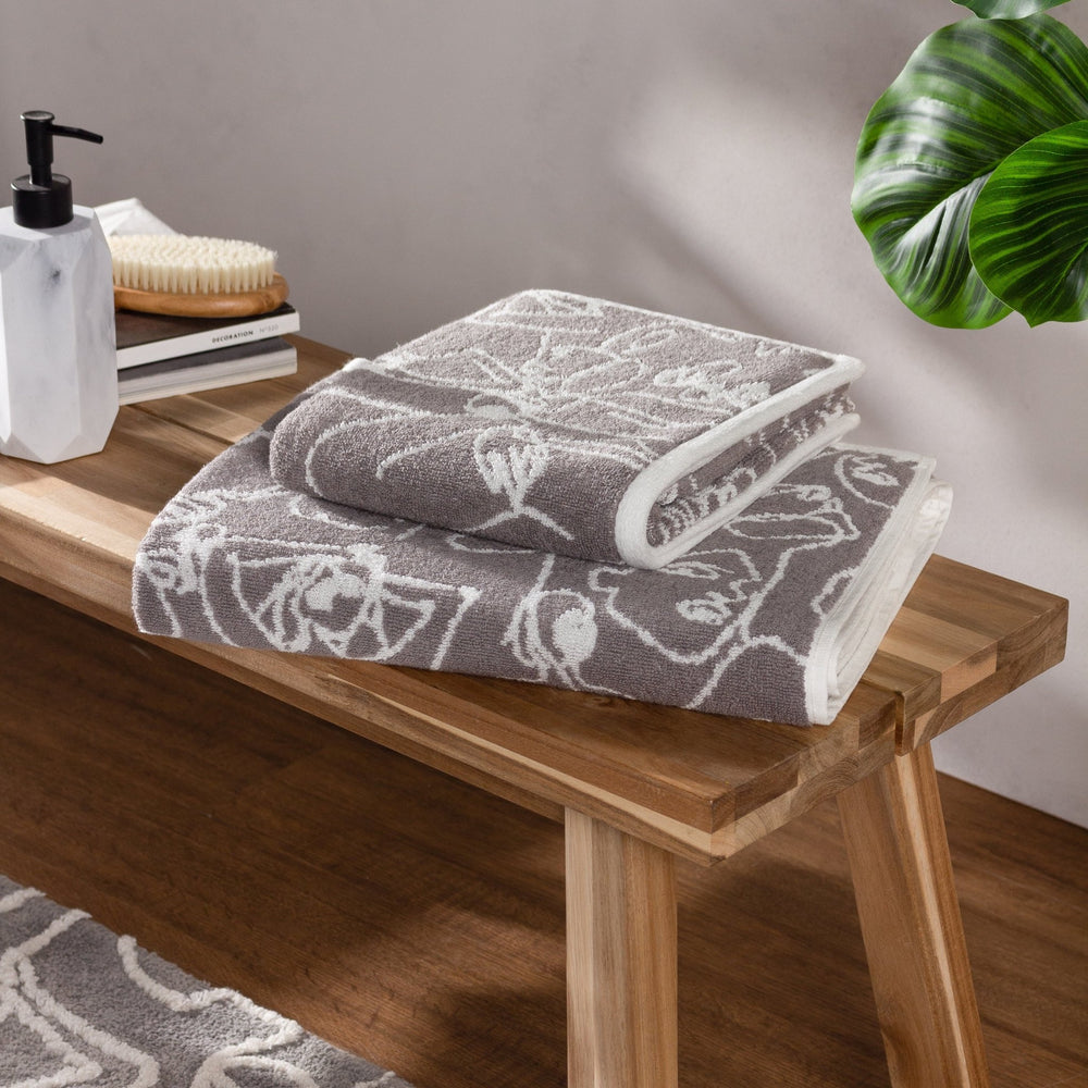 Everybody Jacquard Hand Towel Grey - Canwell Interiors Limited - Riva