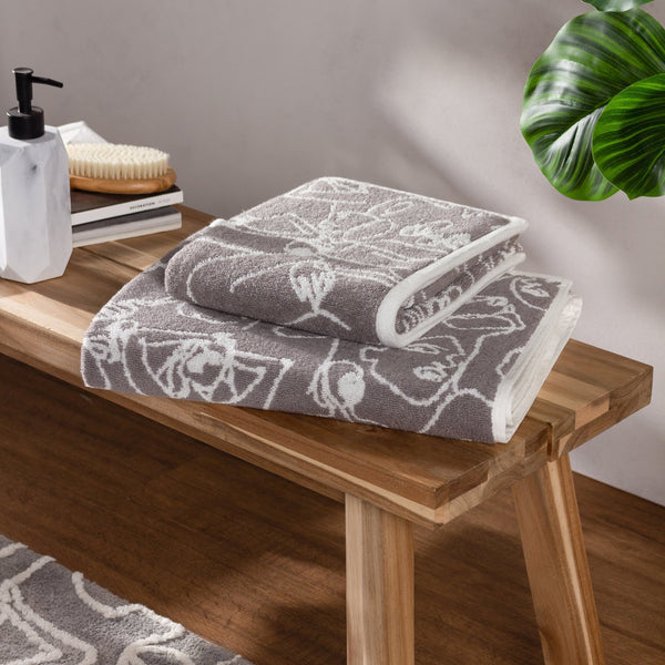 Everybody Jacquard Hand Towel Grey - Canwell Interiors Limited - Riva