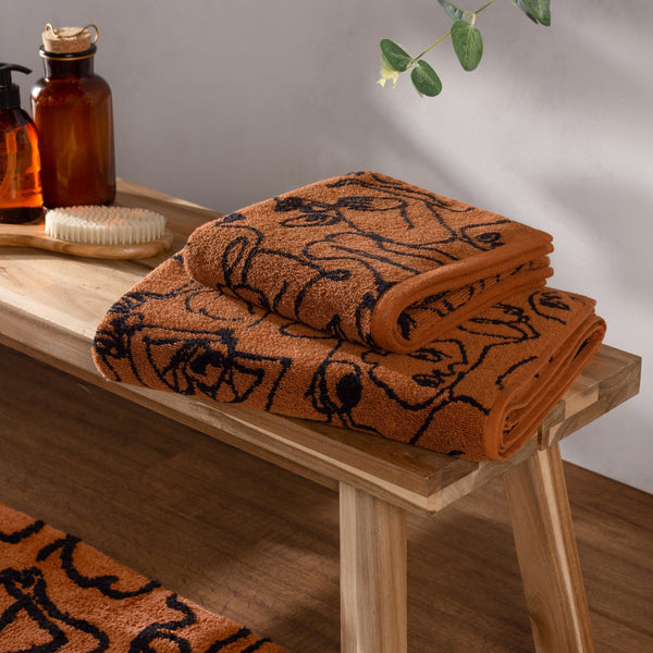 Everybody Jacquard Hand Towel Pecan - Canwell Interiors Limited - Riva