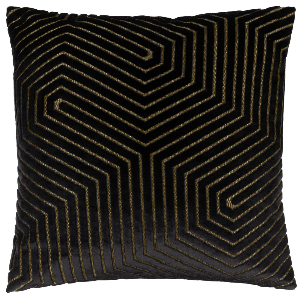 Evoke 45x45 Feather Filled Cushion Black - Canwell Interiors Limited - Riva