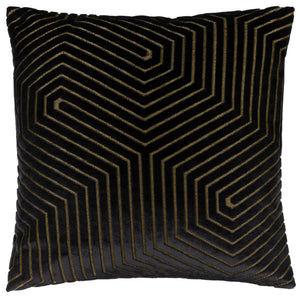 Evoke 45x45 Feather Filled Cushion Black - Canwell Interiors Limited - Riva