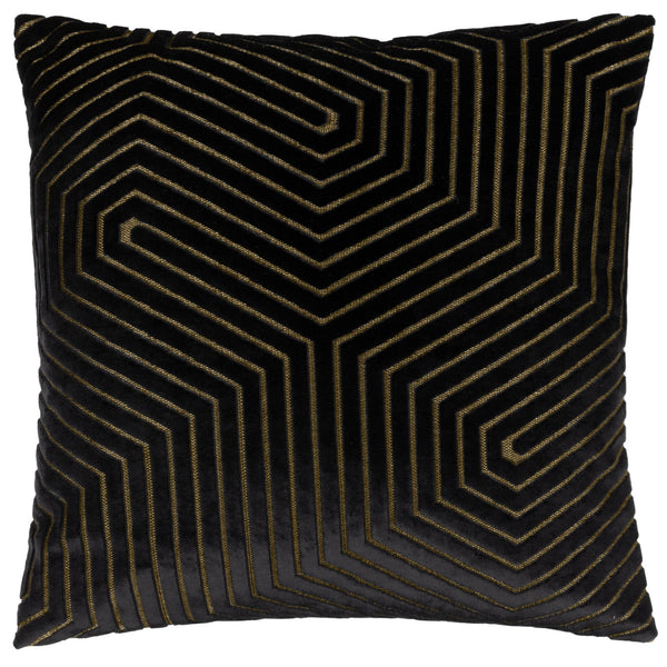 Evoke 45x45 Feather Filled Cushion Black - Canwell Interiors Limited - Riva