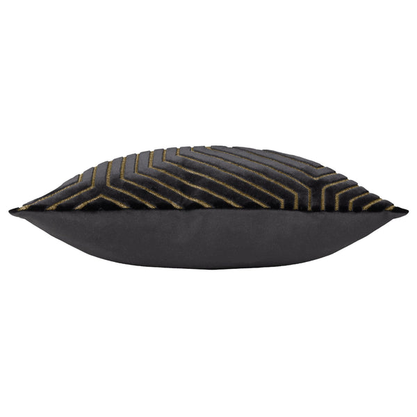 Evoke 45x45 Feather Filled Cushion Black - Canwell Interiors Limited - Riva