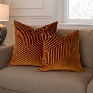 Evoke 45x45 Feather Filled Cushion Brick - XShowhome Limited - Riva