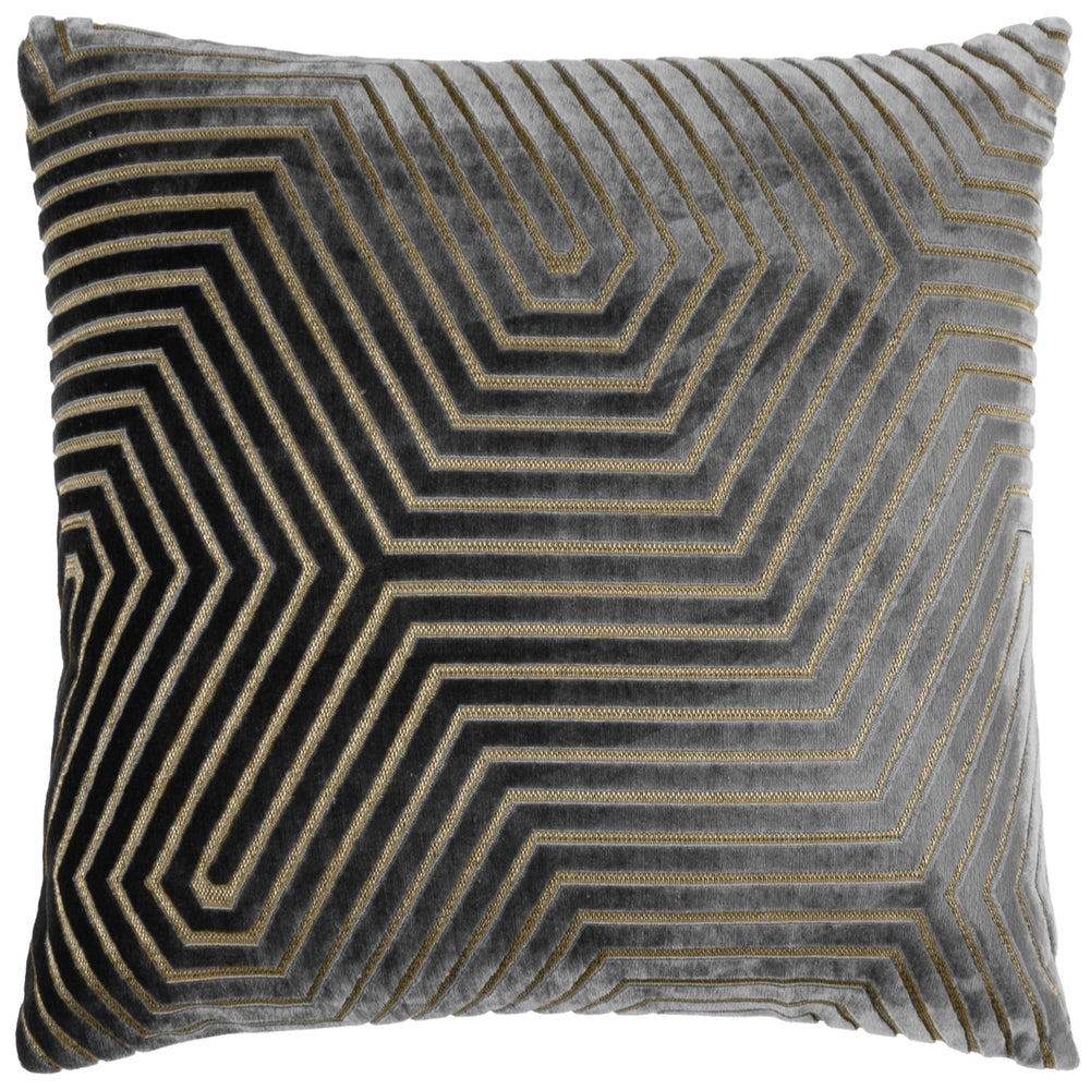 Evoke 45x45 Feather Filled Cushion Charcoal - Canwell Interiors Limited - Riva