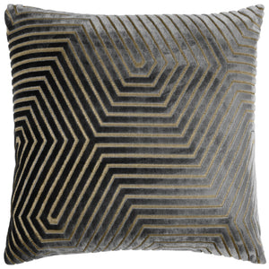 Evoke 45x45 Feather Filled Cushion Charcoal - Canwell Interiors Limited - Riva