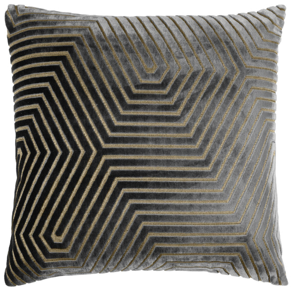 Evoke 45x45 Feather Filled Cushion Charcoal - Canwell Interiors Limited - Riva
