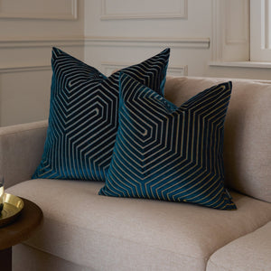 Evoke 45x45 Feather Filled Cushion Navy - XShowhome Limited - Riva