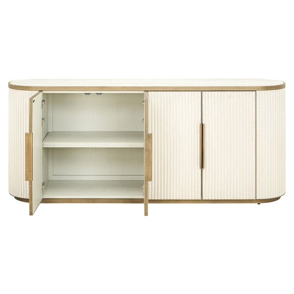 Ex - Display Bloomville Chest of Drawers – Brass & Shagreen Finish - Canwell Interiors Limited - Xshowhome