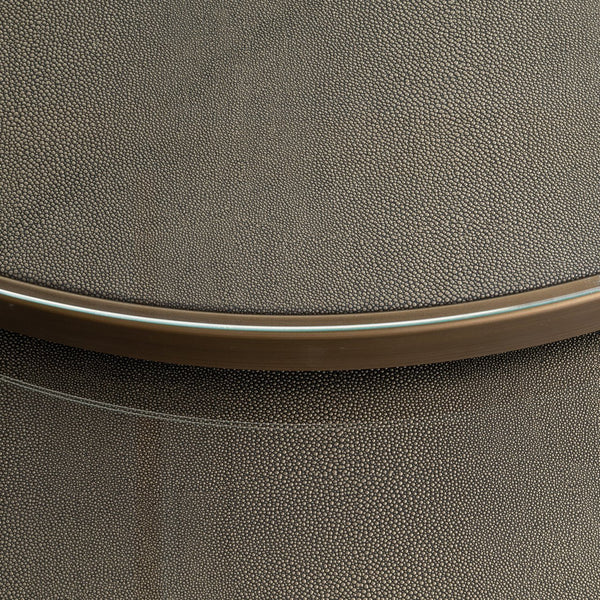 Ex - Display Bloomville Coffee Table – Brass Shagreen (Set of 2) - Canwell Interiors Limited - Xshowhome