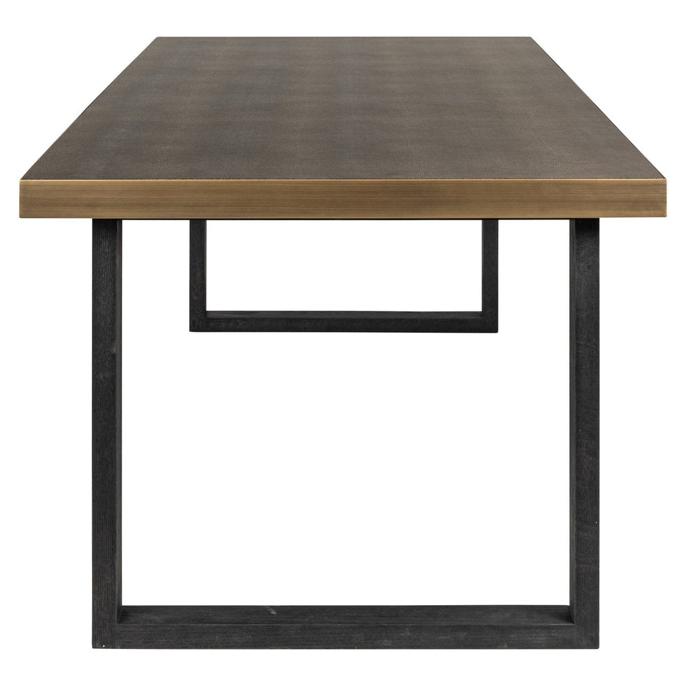 Ex - Display Bloomville Dining Table – Brass Shagreen incl. Glass Top 200 - Canwell Interiors Limited - Xshowhome