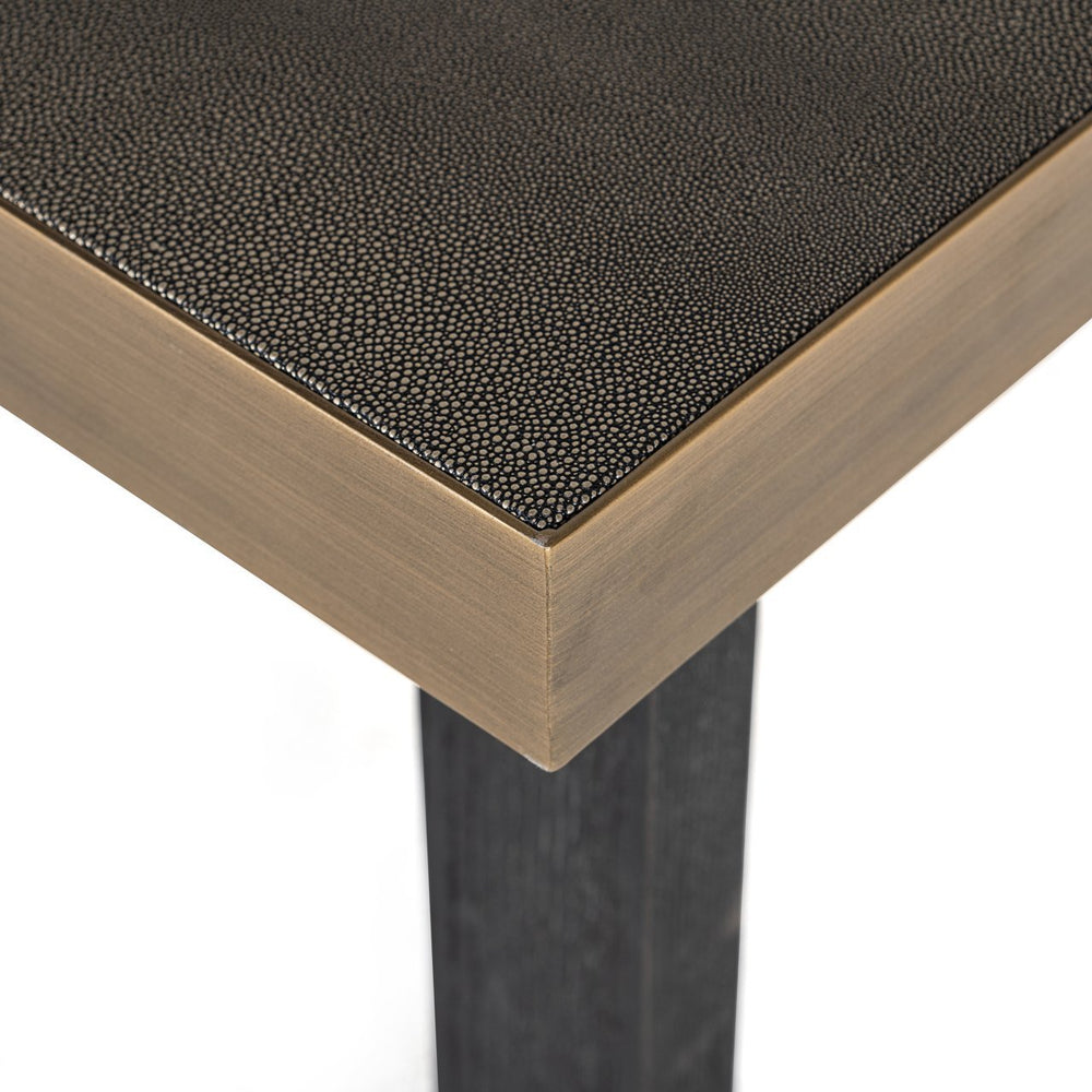 Ex - Display Bloomville Dining Table – Brass Shagreen incl. Glass Top 230 - Canwell Interiors Limited - Xshowhome
