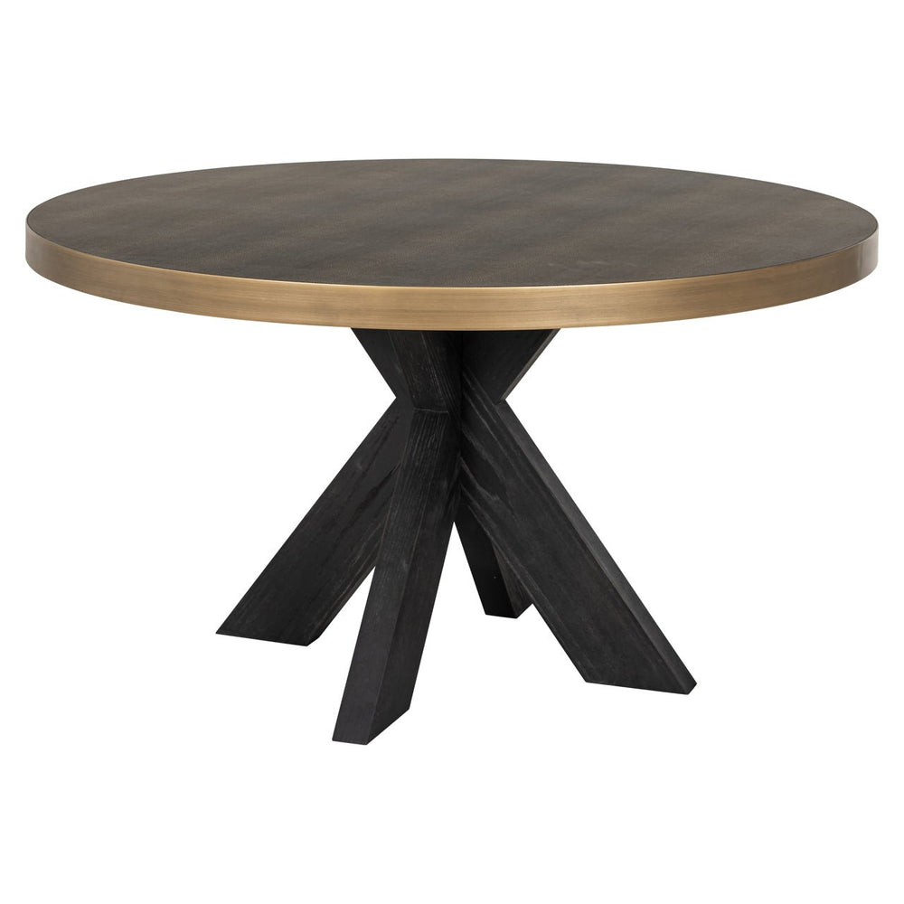 Ex - Display Bloomville Dining Table – Brass Shagreen incl. Glass Top - Canwell Interiors Limited - Xshowhome
