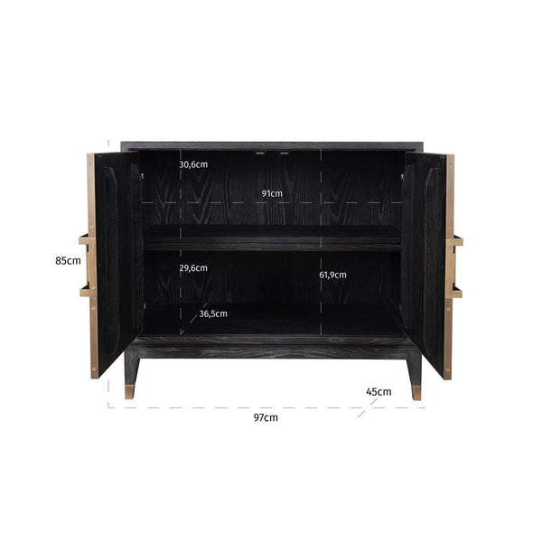 Ex - Display Bloomville Sideboard – 2 - Door, Brown - Canwell Interiors Limited - Xshowhome