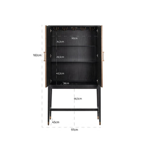 Ex - Display Bloomville Storage Cabinet – Brass Shagreen - Canwell Interiors Limited - Xshowhome