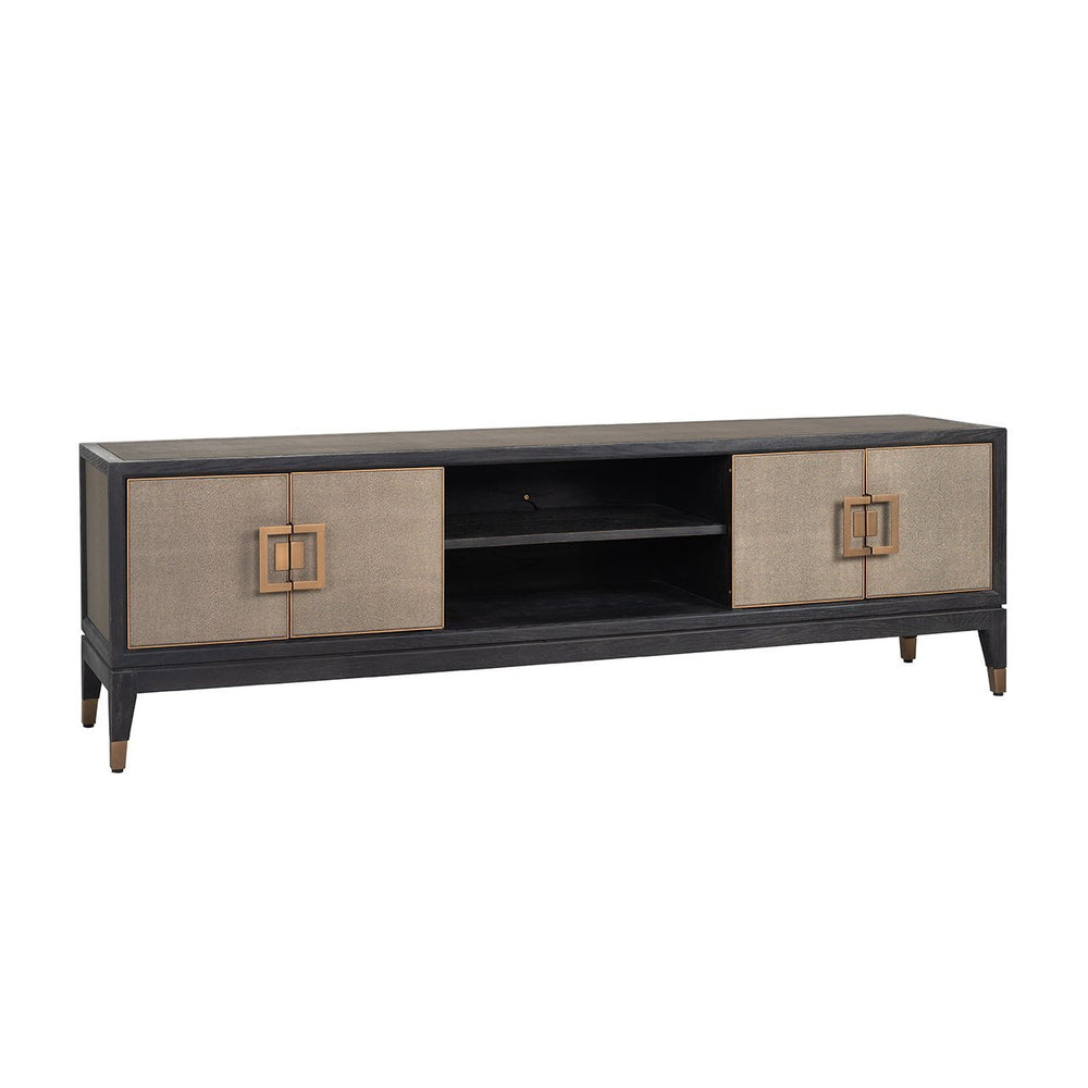Ex - Display Bloomville TV Cabinet – Brass Shagreen - Canwell Interiors Limited - Xshowhome