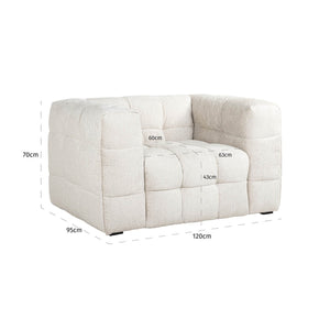 Ex - Display Cream Fusion Lounge Chair - Canwell Interiors Limited - Xshowhome