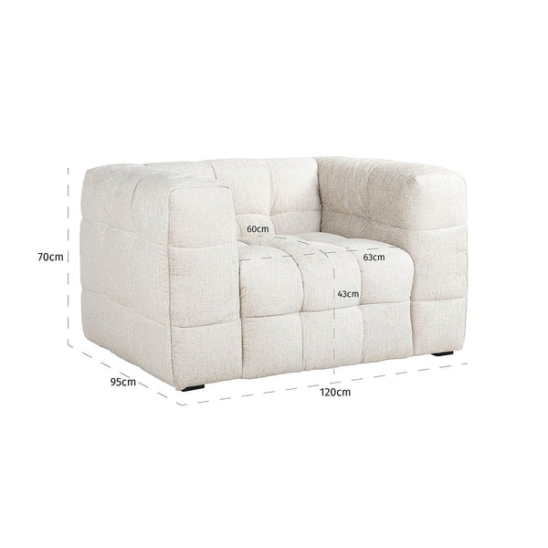 Ex - Display Cream Fusion Lounge Chair - Canwell Interiors Limited - Xshowhome
