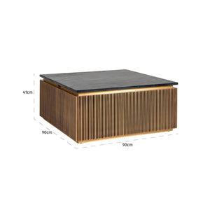 Ex - Display Ironville Coffee Table – Gold 90x90 - Canwell Interiors Limited - Xshowhome