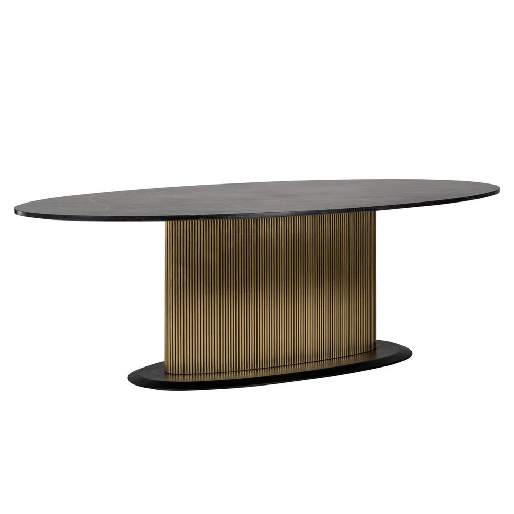 Ex - Display Ironville Dining Table – Gold Oval 235 - Canwell Interiors Limited - Xshowhome