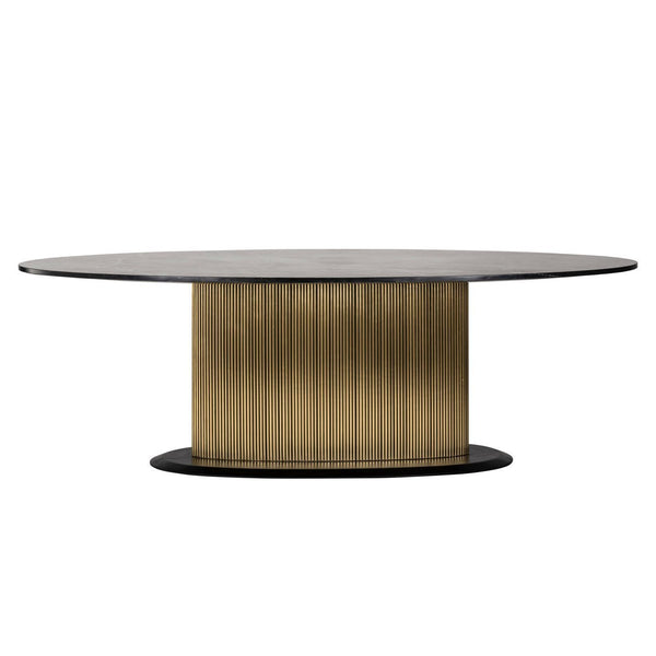Ex - Display Ironville Dining Table – Gold Oval 235 - Canwell Interiors Limited - Xshowhome