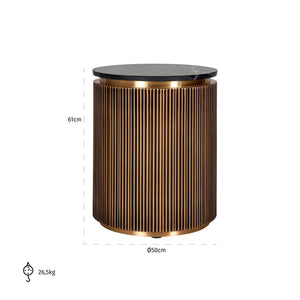 Ex - Display Ironville End Table – Gold 50Ø - Canwell Interiors Limited - Xshowhome