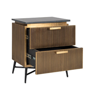 Ex - Display Ironville Nightstand – Gold - Canwell Interiors Limited - Xshowhome