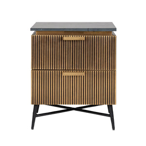 Ex - Display Ironville Nightstand – Gold - Canwell Interiors Limited - Xshowhome
