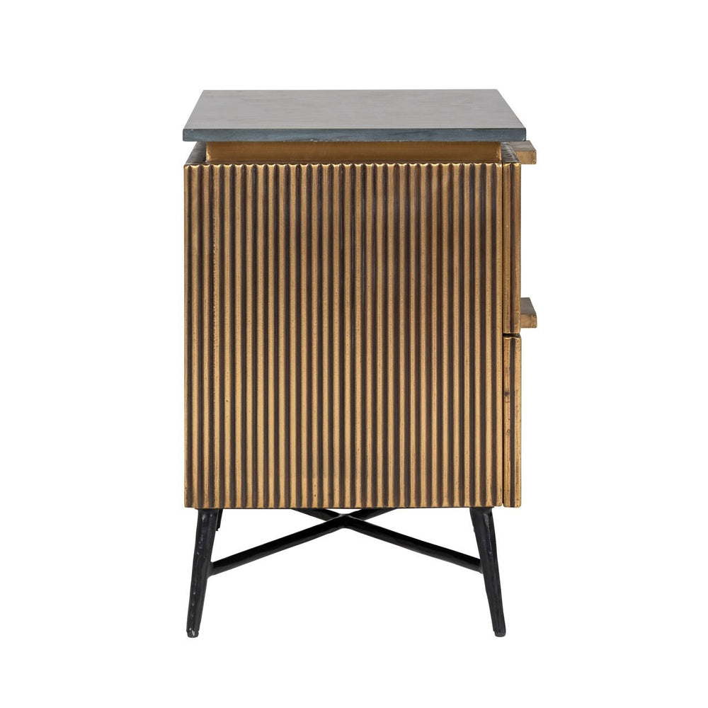 Ex - Display Ironville Nightstand – Gold - Canwell Interiors Limited - Xshowhome
