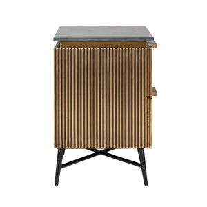 Ex - Display Ironville Nightstand – Gold - Canwell Interiors Limited - Xshowhome
