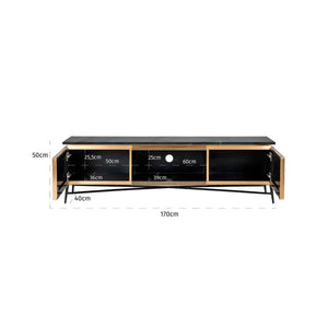 Ex - Display Ironville TV Cabinet – Gold, 170cm wide - Canwell Interiors Limited - Xshowhome
