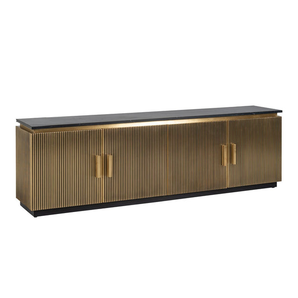 Ex - Display Ironville TV Cabinet – Gold, 200cm wide - Canwell Interiors Limited - Xshowhome