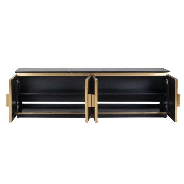 Ex - Display Ironville TV Cabinet – Gold, 200cm wide - Canwell Interiors Limited - Xshowhome