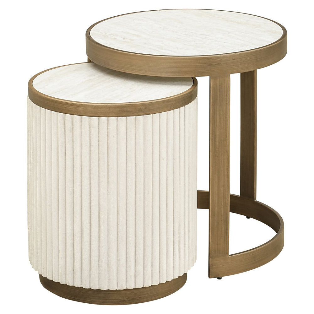 Ex - Display Tivoli End Table – White (Set of 2) - Canwell Interiors Limited - Xshowhome